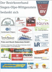 Sponsorenplakat Verbandsmeisterschaft 2013